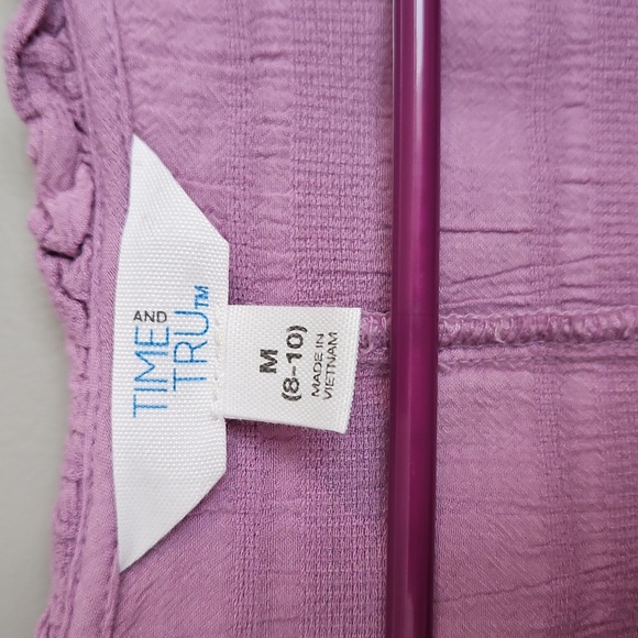 Time And Tru Medium Flowy Purple Top - Picture 2 of 4